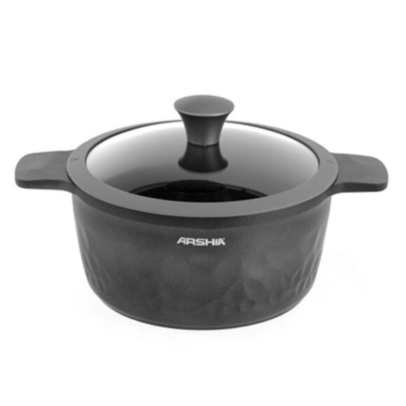 arshia die casted cookware set 8pcs black califora