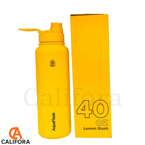 AquaFlask Water Bottle 40oz - Lemon Slush
