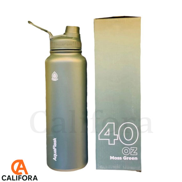 AquaFlask Water Bottle 40oz - Moss Green