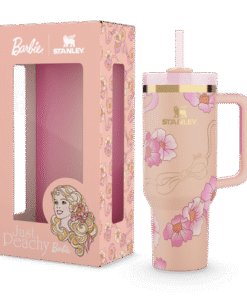 stanley quencher tumbler – 40oz – barbie™ ’80 peaches ‘n cream | original packaging