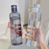 glass water bottle transparent with time scale califora