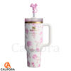 Stanley Loveshackfancy Quencher 40oz Ribbon Rosa Price in Pakistan