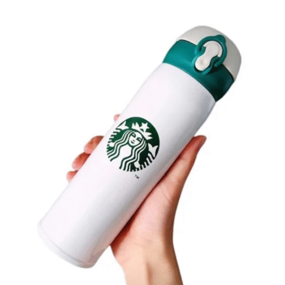 starbucks insulated tumbler white & green 420ml califora