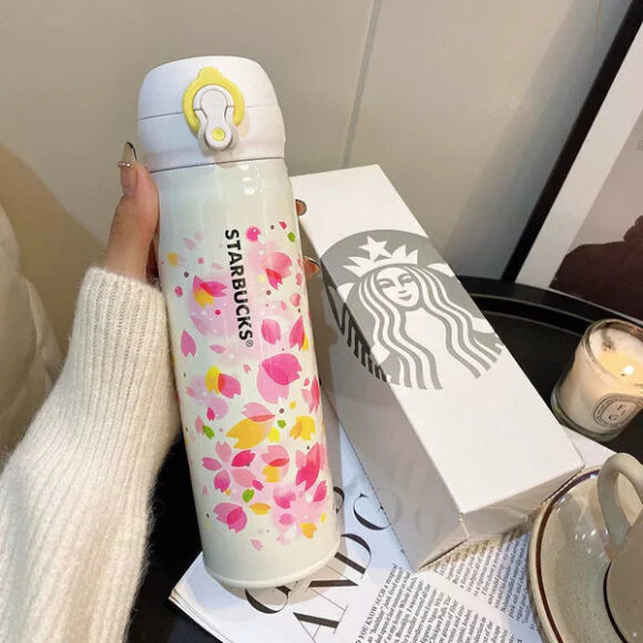 starbucks insulated tumbler floral 420ml califora