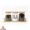 Airtight Glass Jars Set with Tray