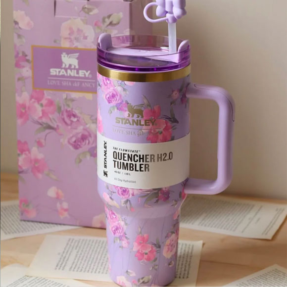 Stanley LoveShackFancy Quencher Tumbler 40oz Happy Thoughts - Original Packaging